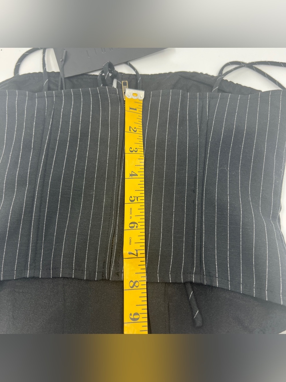 NWT New Lioness La Quinta corset black onyx pinstripe XS Shopbop revolve - Picture 15 of 16